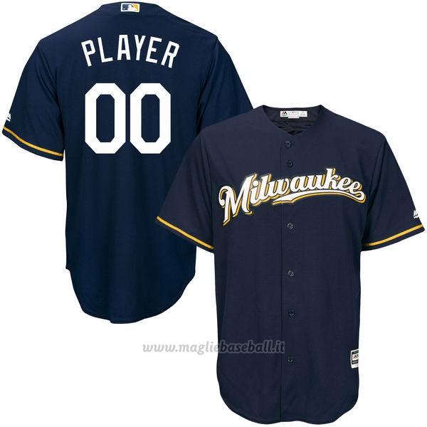 Maglia Milwaukee Brewers Personalizzate Blu